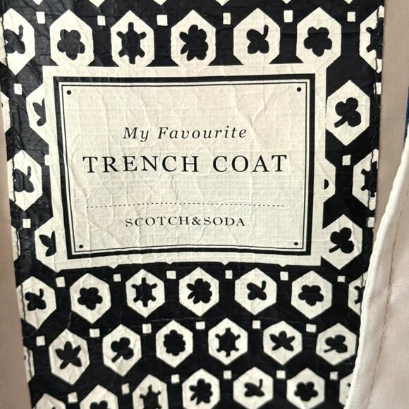 Scotch & Soda Trench Coat – Women's Beige Hooded Jacket (Removable Hood) - Picture 13 of 16